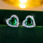 Amélie Heart Crystal Earrings