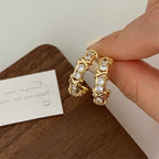 Sabine Crystal Hoop Earrings