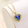 Aurora Crystal Heart Necklace