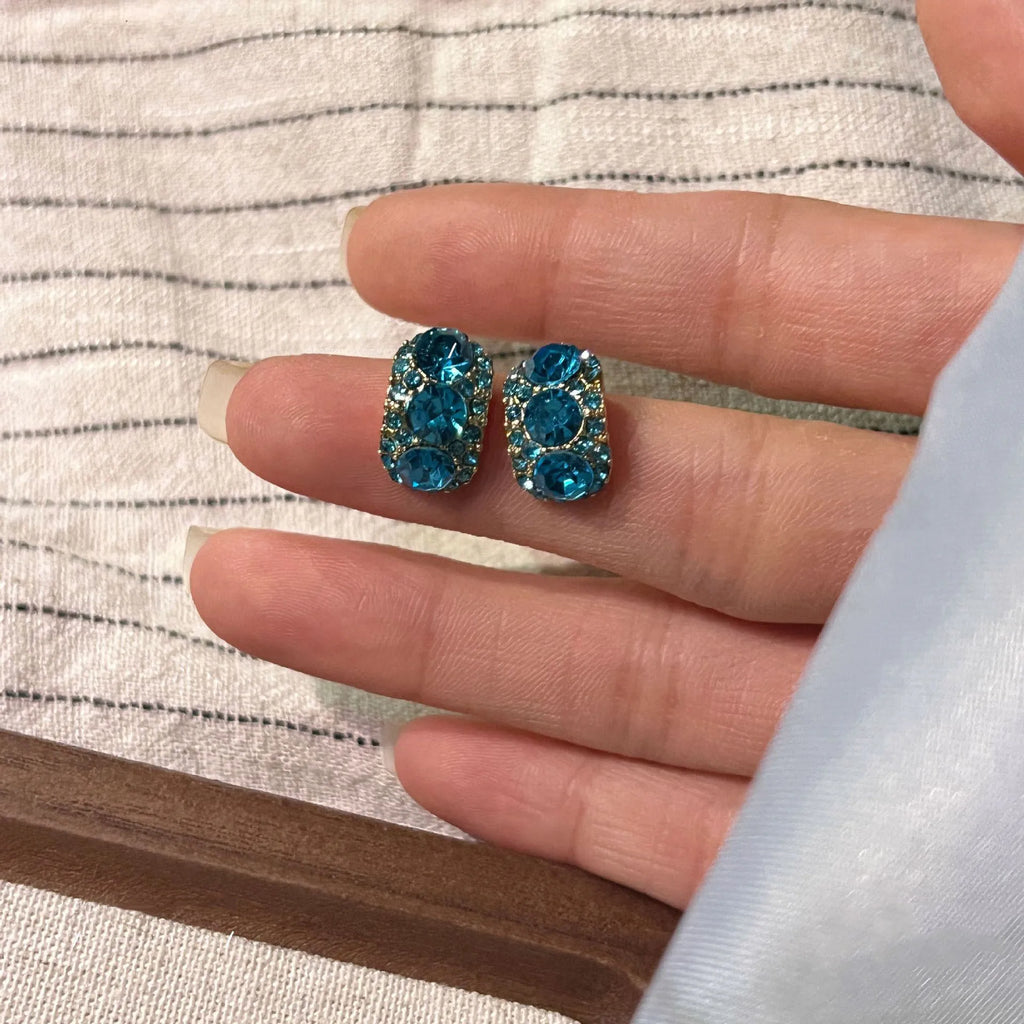 Mirelle Azure Crystal Earrings