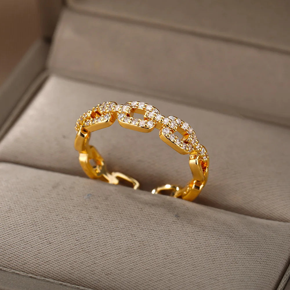 Éloise Pavé Link Ring