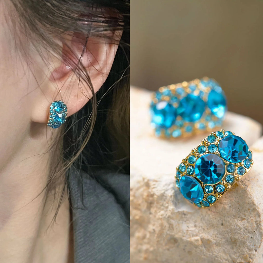 Mirelle Azure Crystal Earrings