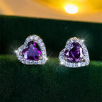 Amélie Heart Crystal Earrings