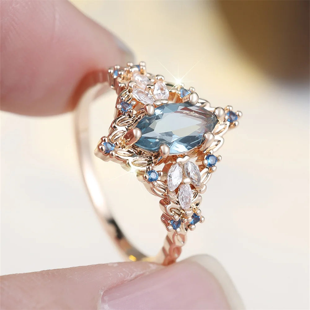 Seraphine Blue Marquise Ring