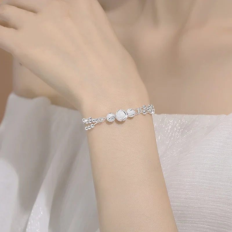 Amélie Silver Bead Jewellery Set