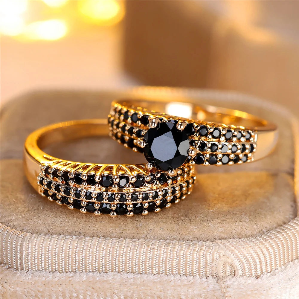 Violette Crystal Ring Set
