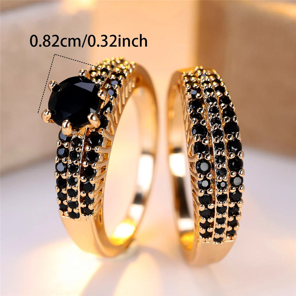 Violette Crystal Ring Set