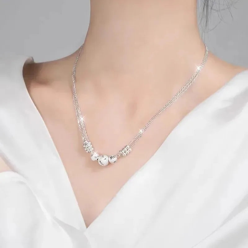 Amélie Silver Bead Jewellery Set