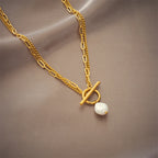 Solène Pearl Layered Necklace