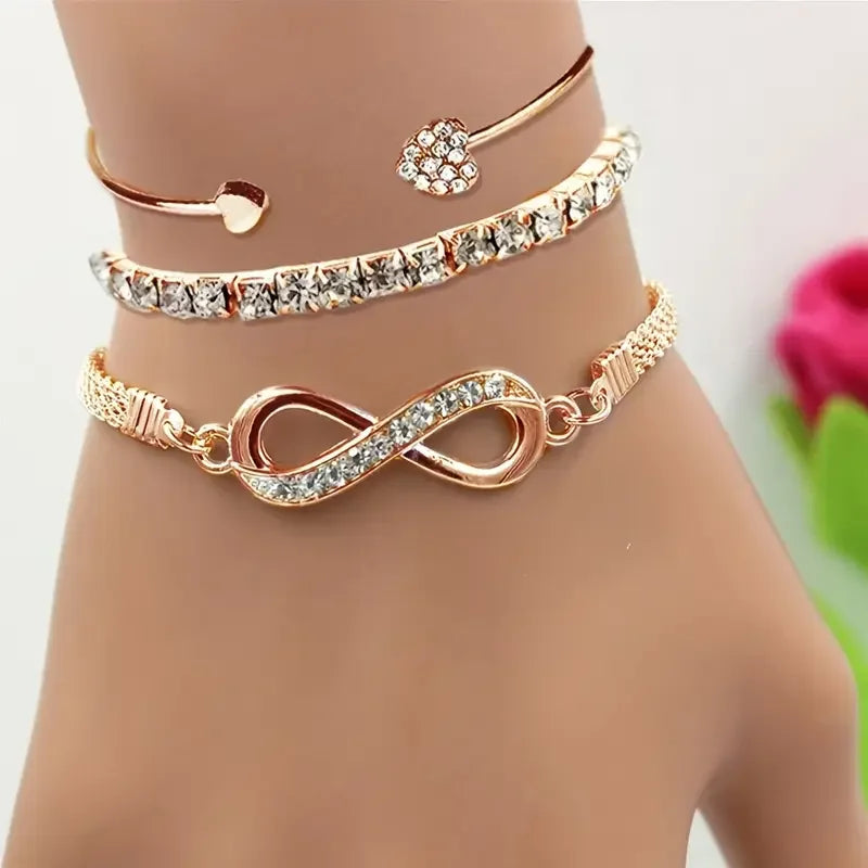 Léonie Crystal Bracelet Set