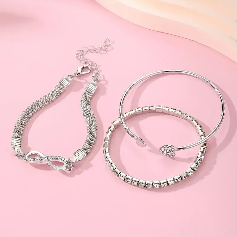 Léonie Crystal Bracelet Set