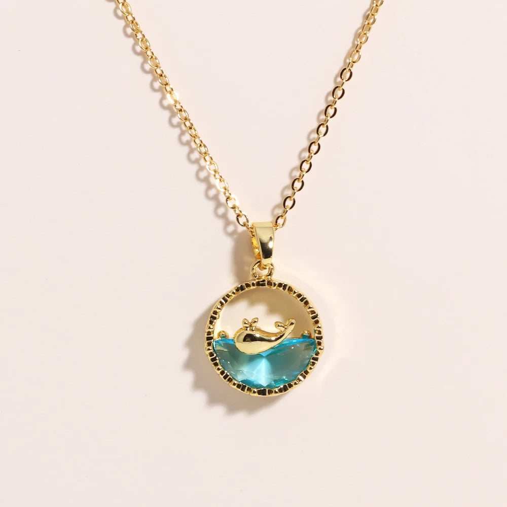 Marina Ocean Crystal Necklace