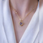 Aurora Crystal Heart Necklace