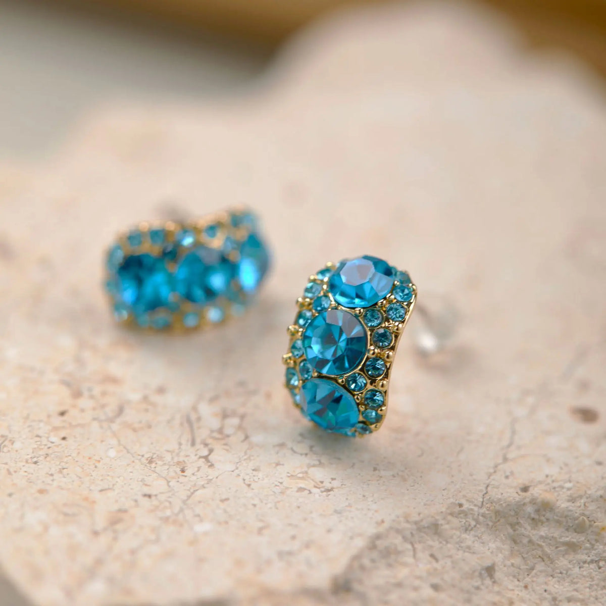 Mirelle Azure Crystal Earrings