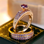 Violette Crystal Ring Set