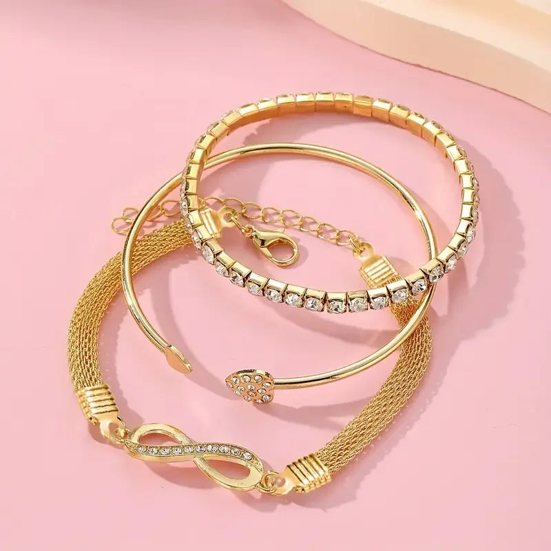 Léonie Crystal Bracelet Set
