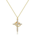 Aveline Cross Crystal Necklace