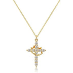 Aveline Cross Crystal Necklace