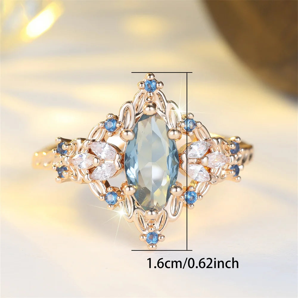 Seraphine Blue Marquise Ring