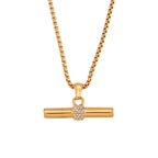 Arden Emerald Bar Necklace