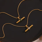 Arden Emerald Bar Necklace