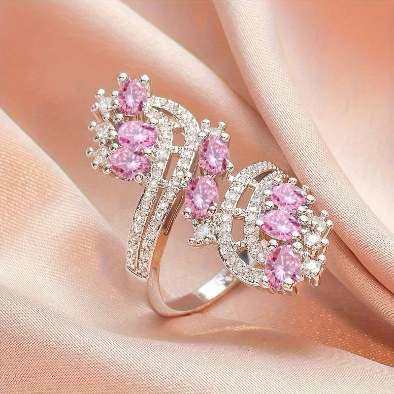 Rosalie Blush Crystal Ring