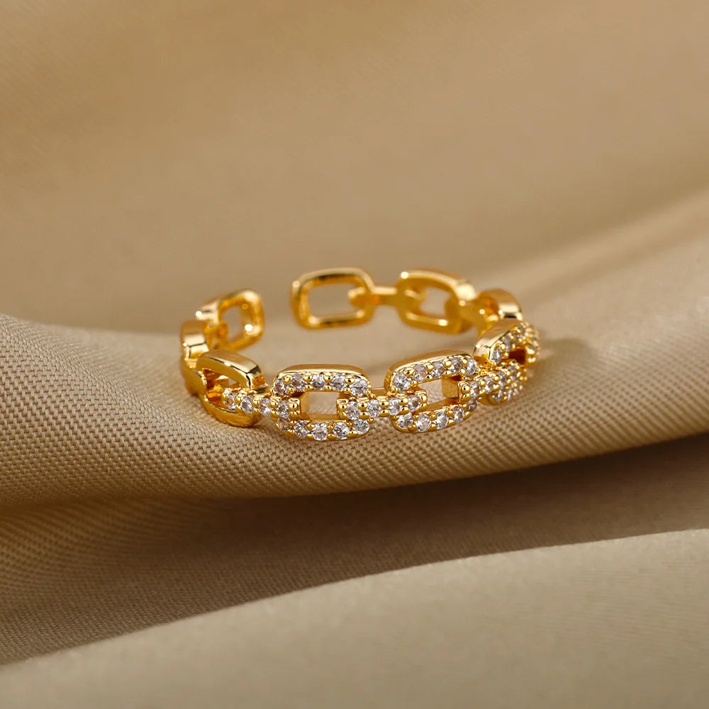 Éloise Pavé Link Ring