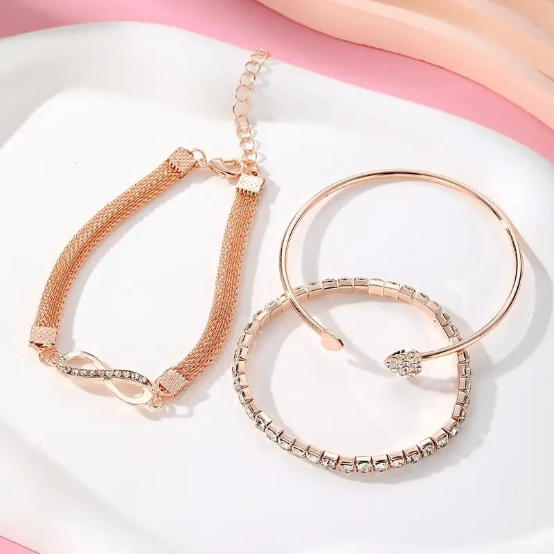 Léonie Crystal Bracelet Set