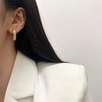 Sabine Crystal Hoop Earrings