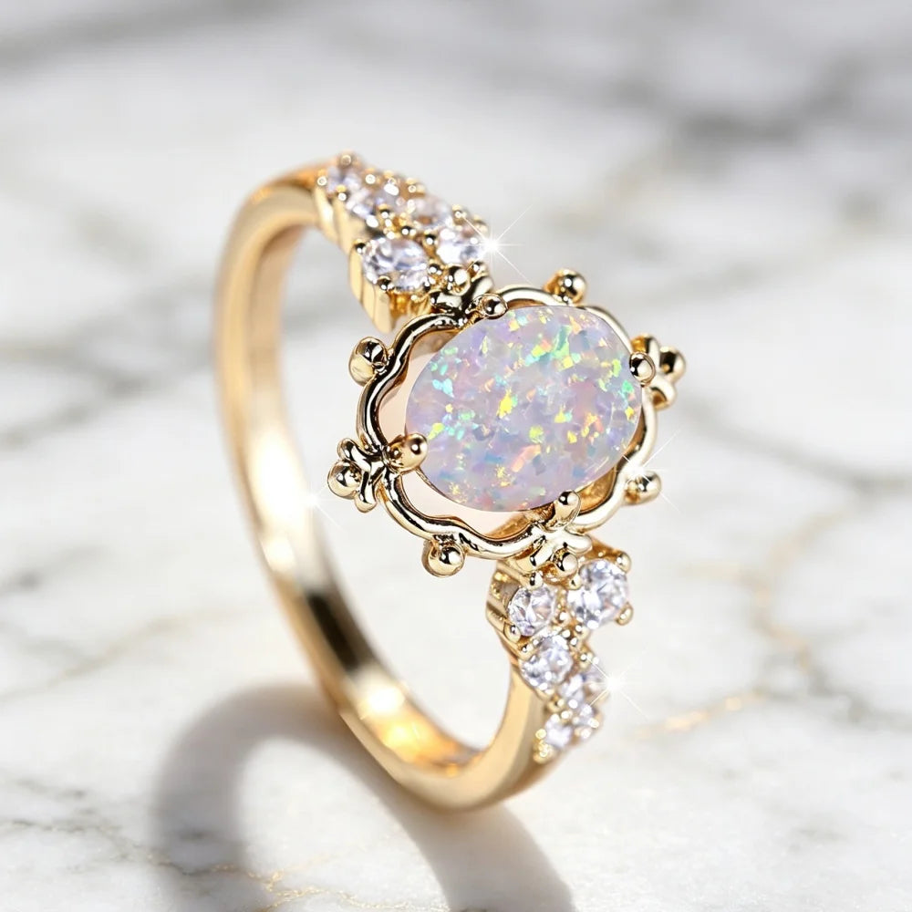 Opaline Bloom Ring