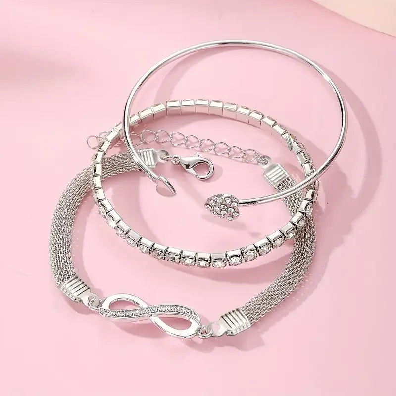Léonie Crystal Bracelet Set