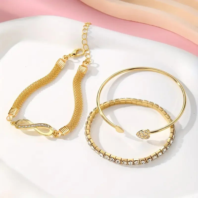 Léonie Crystal Bracelet Set